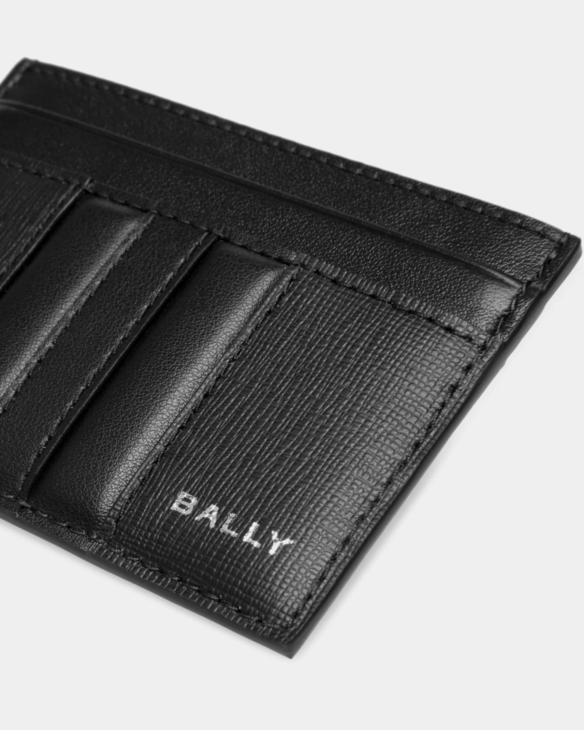 Mythos Card Holder In Black Recycled Leather