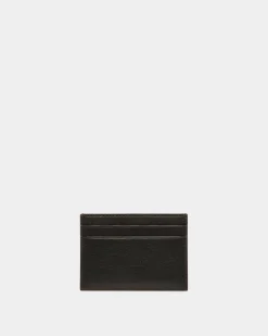Mythos Card Holder In Black Recycled Leather
