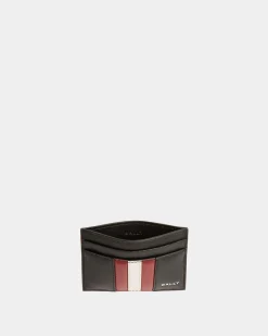Mythos Card Holder In Black Recycled Leather