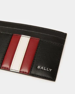 Mythos Card Holder In Black Recycled Leather