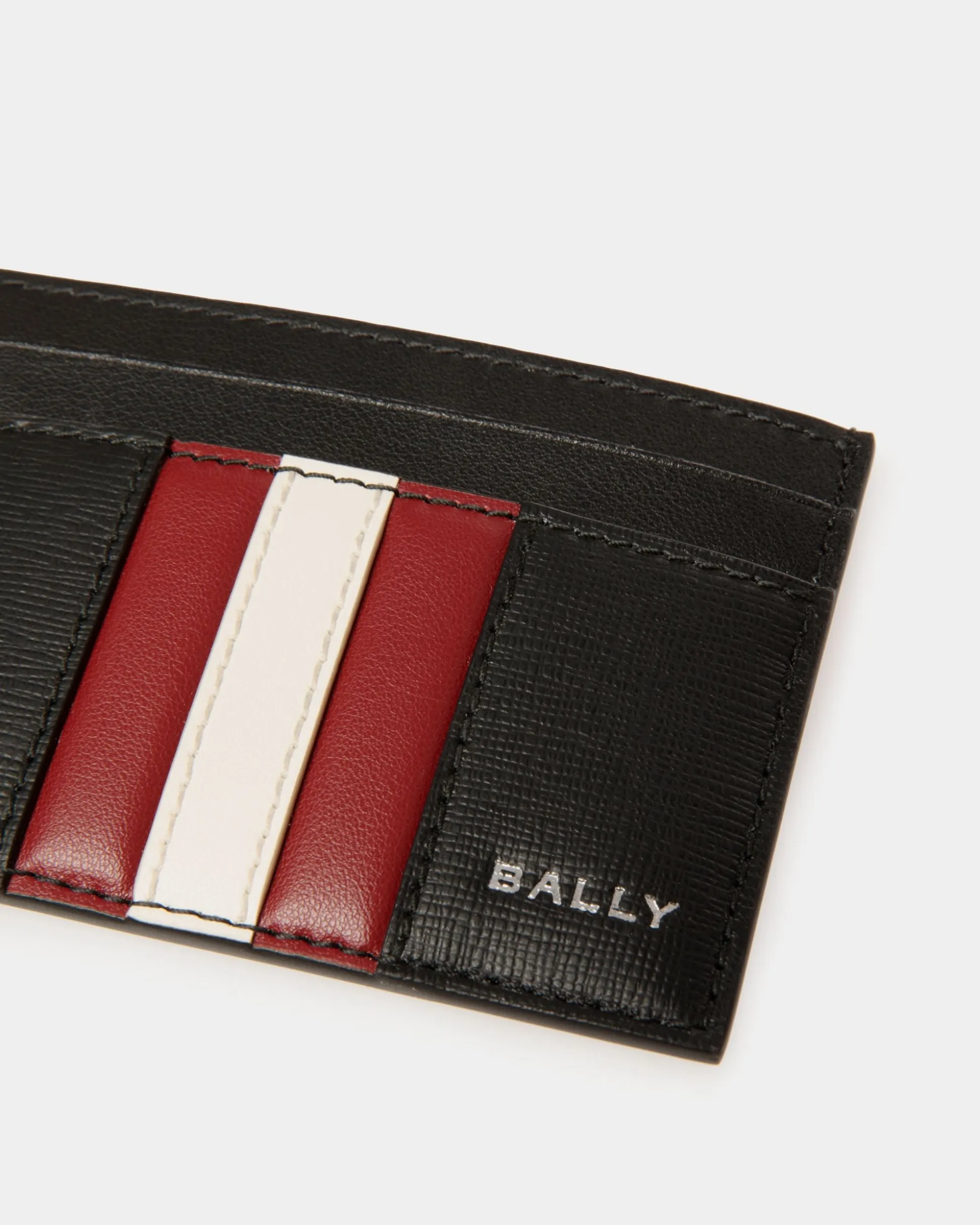 Mythos Card Holder In Black Recycled Leather