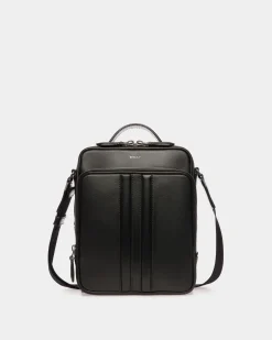 Mythos Crossbody Bag In Black Recycled Leather
