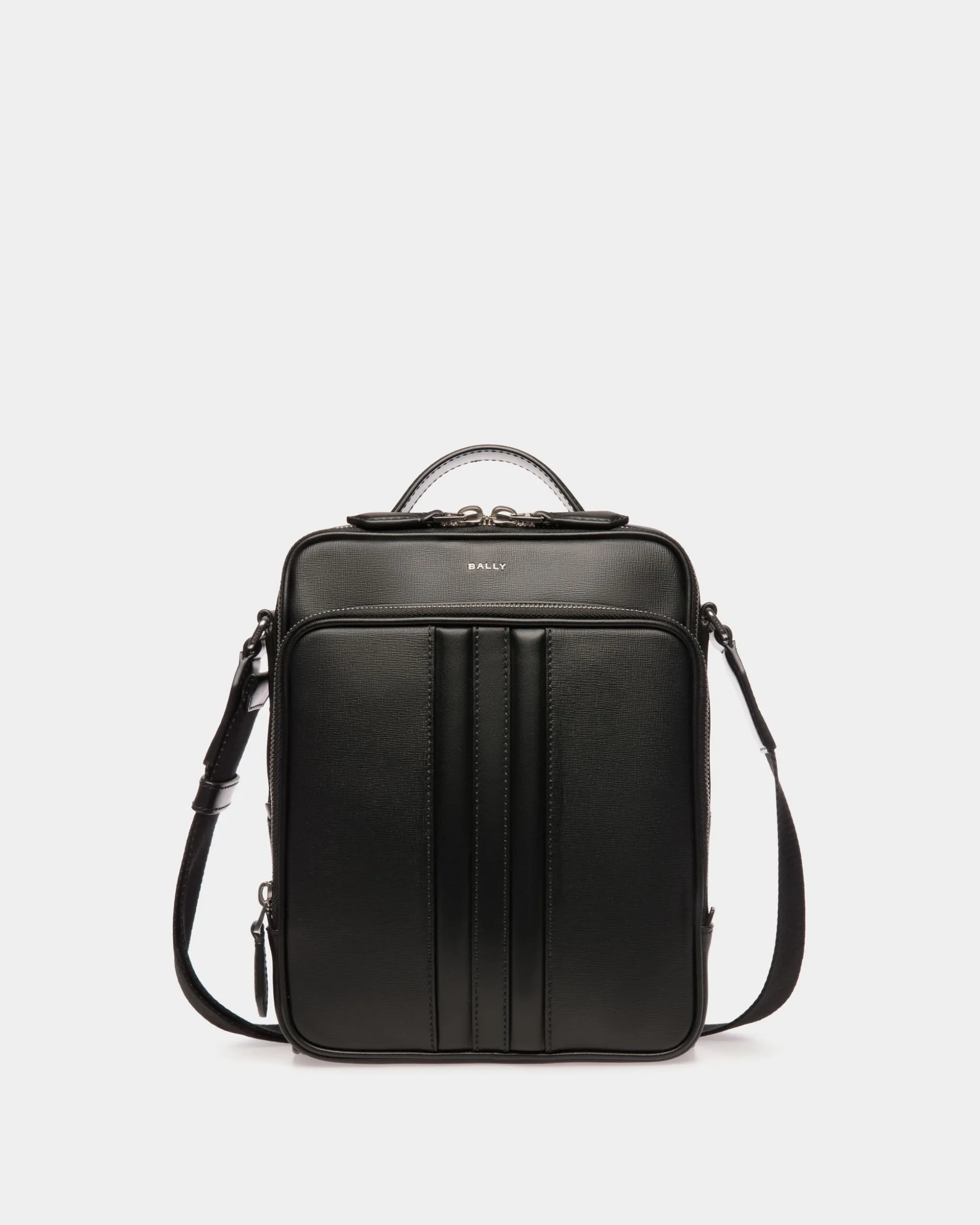 Mythos Crossbody Bag In Black Recycled Leather