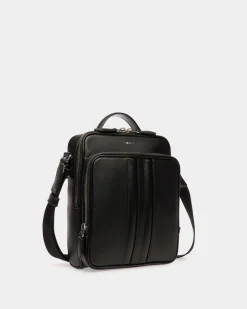 Mythos Crossbody Bag In Black Recycled Leather
