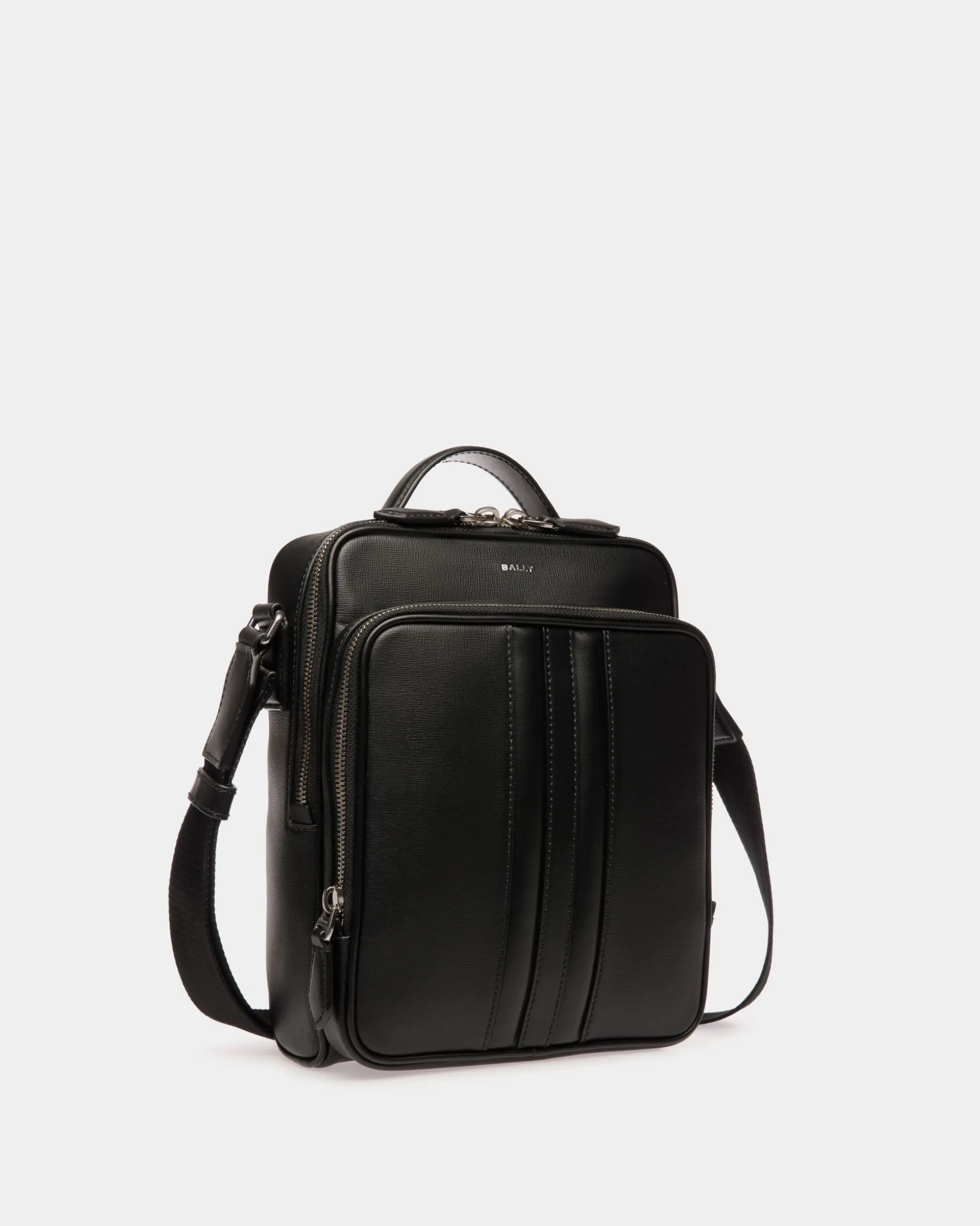 Mythos Crossbody Bag In Black Recycled Leather