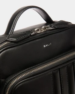 Mythos Crossbody Bag In Black Recycled Leather