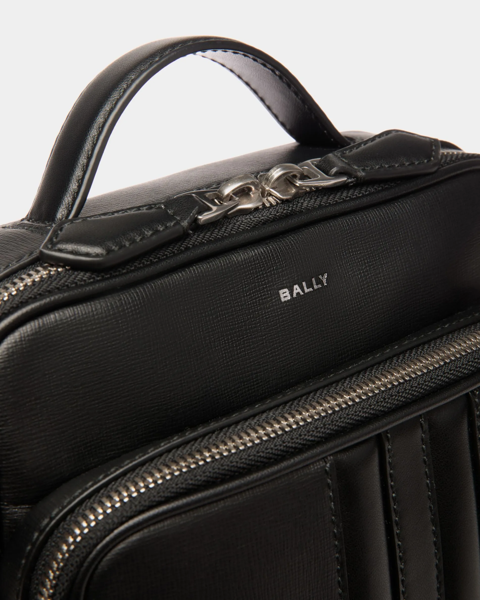 Mythos Crossbody Bag In Black Recycled Leather