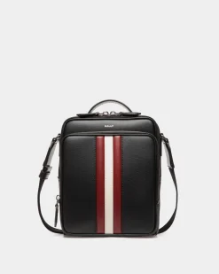 Mythos Crossbody Bag In Black Recycled Leather