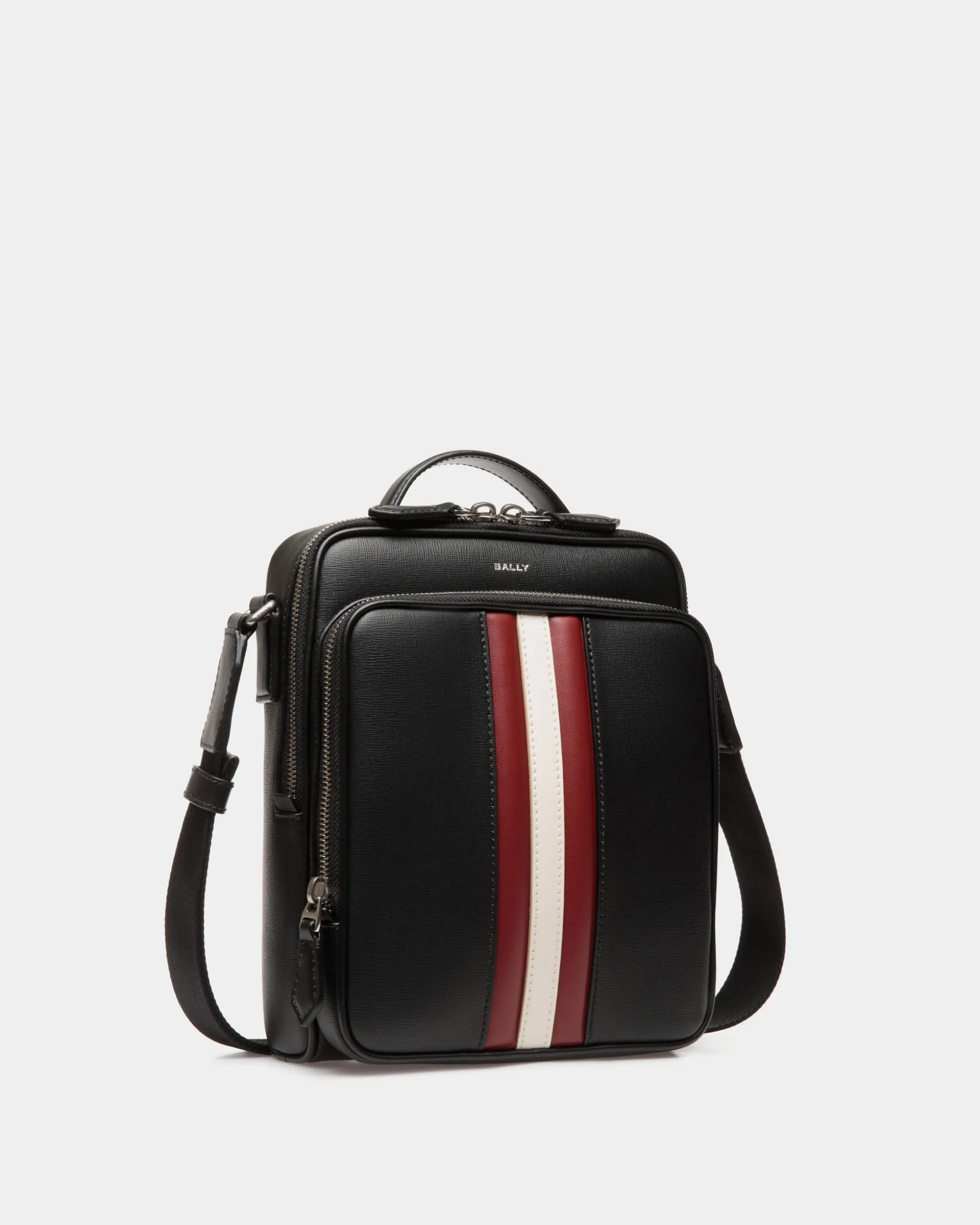 Mythos Crossbody Bag In Black Recycled Leather
