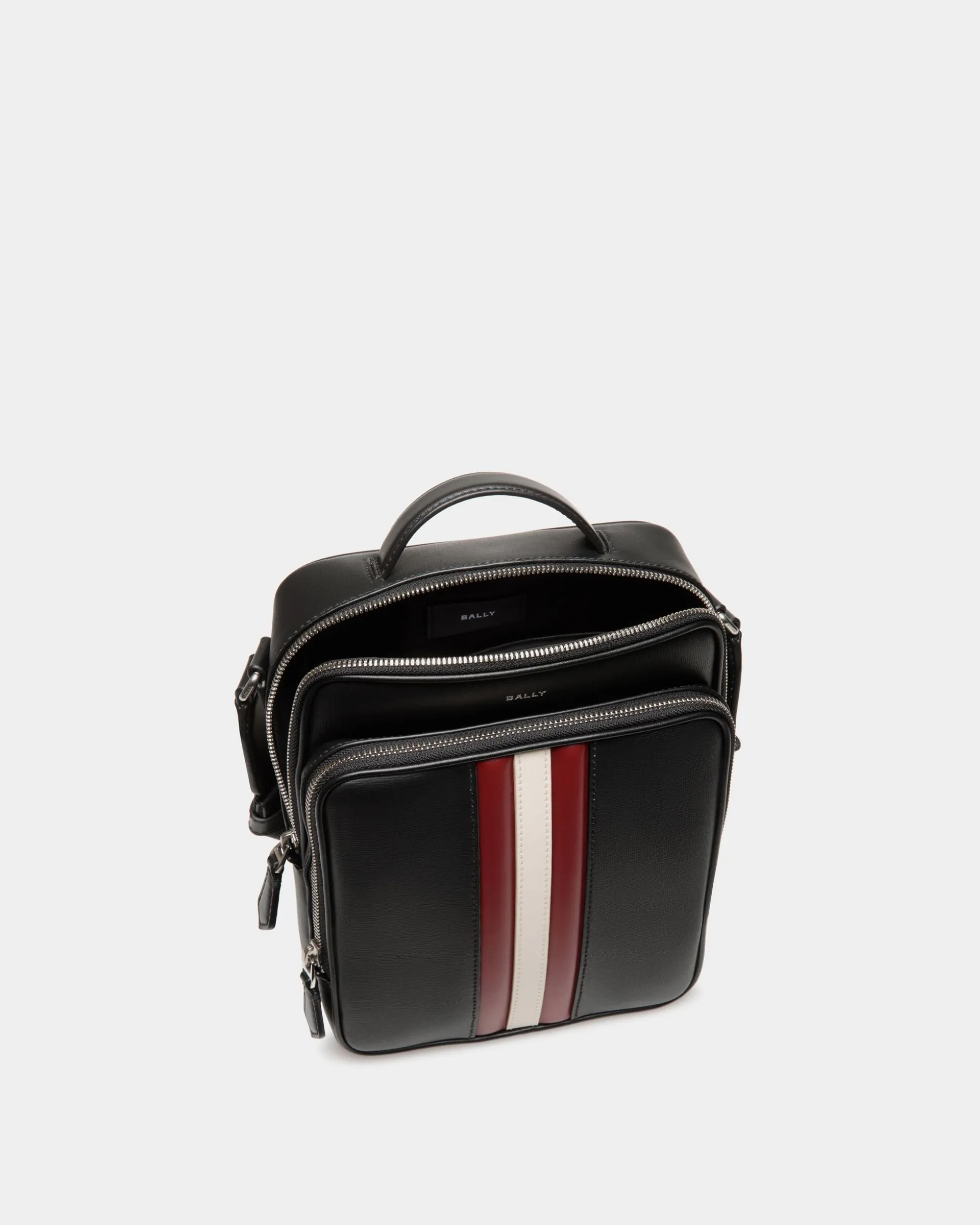Mythos Crossbody Bag In Black Recycled Leather