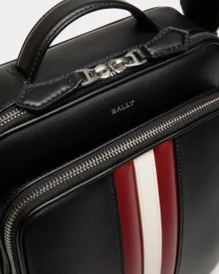 Mythos Crossbody Bag In Black Recycled Leather