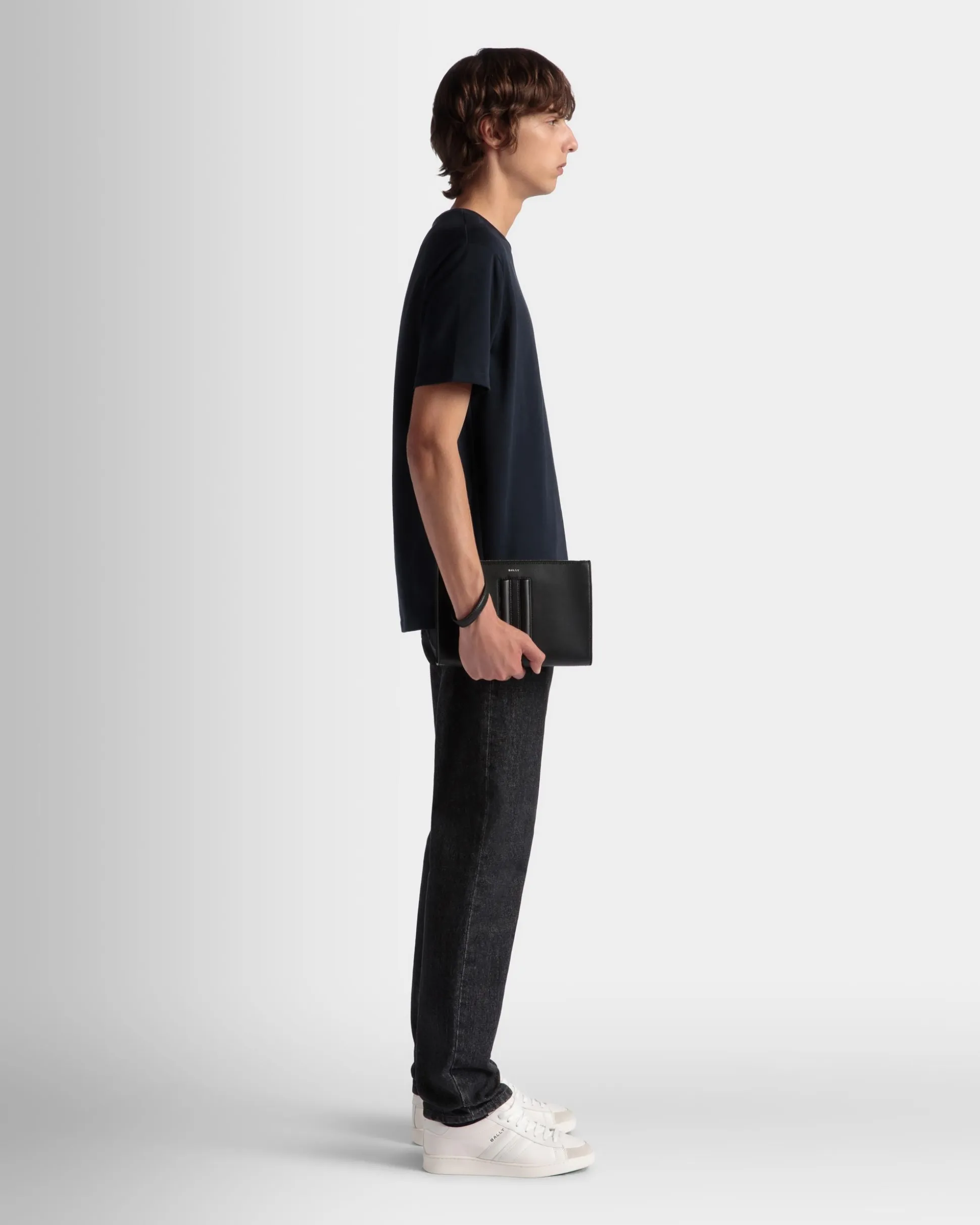 Mythos Pouch In Black Recycled Leather
