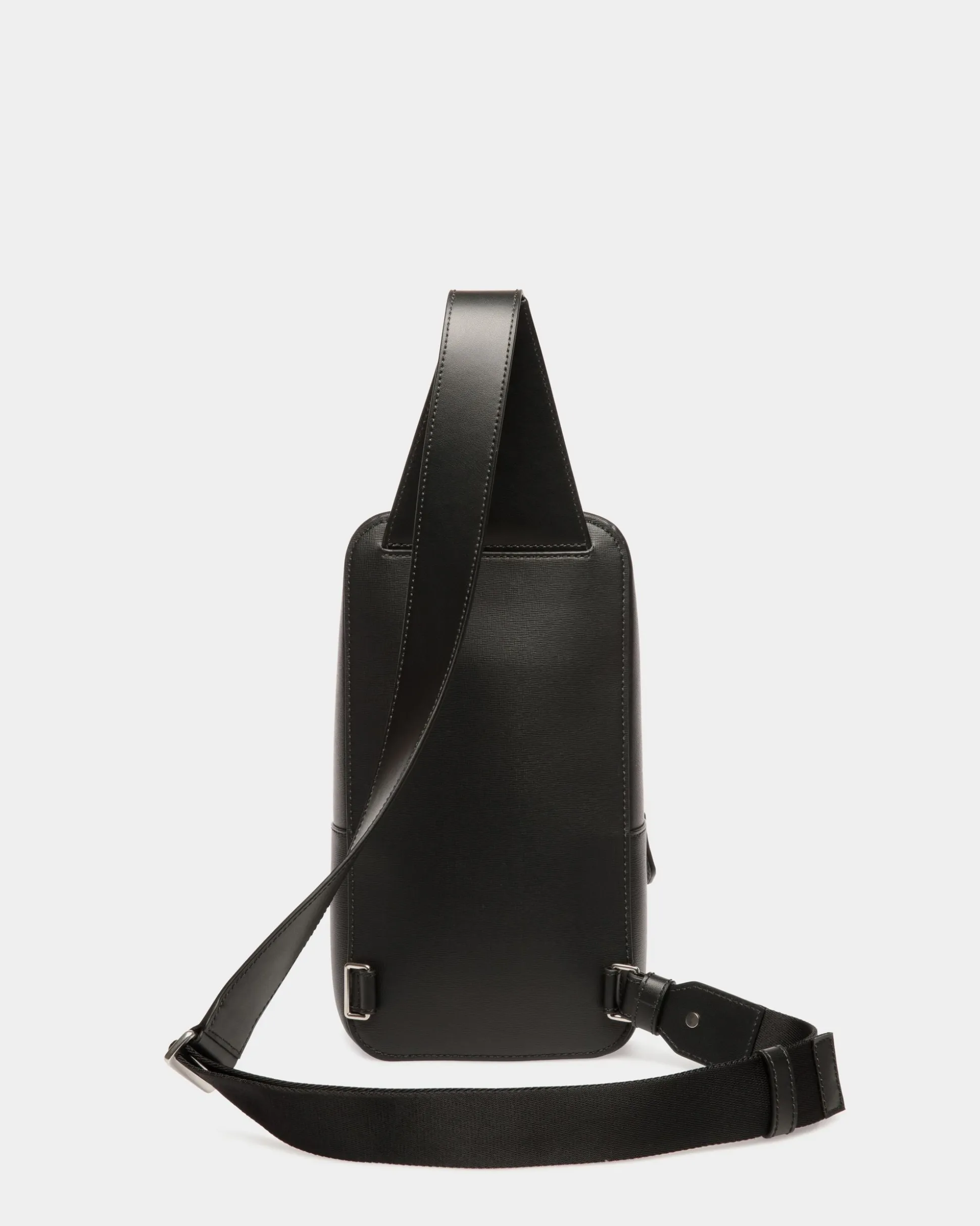 Mythos Sling Bag In Black Recycled Leather