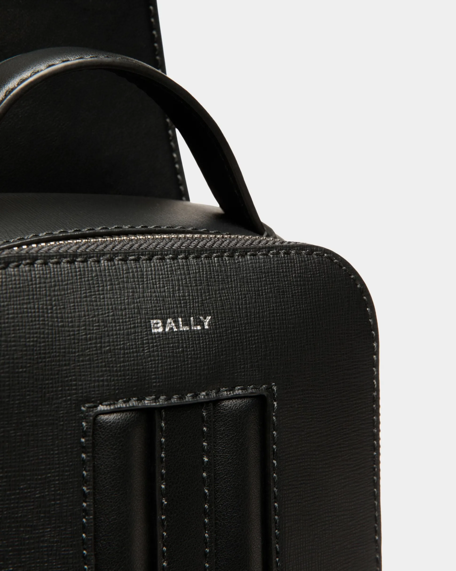 Mythos Sling Bag In Black Recycled Leather