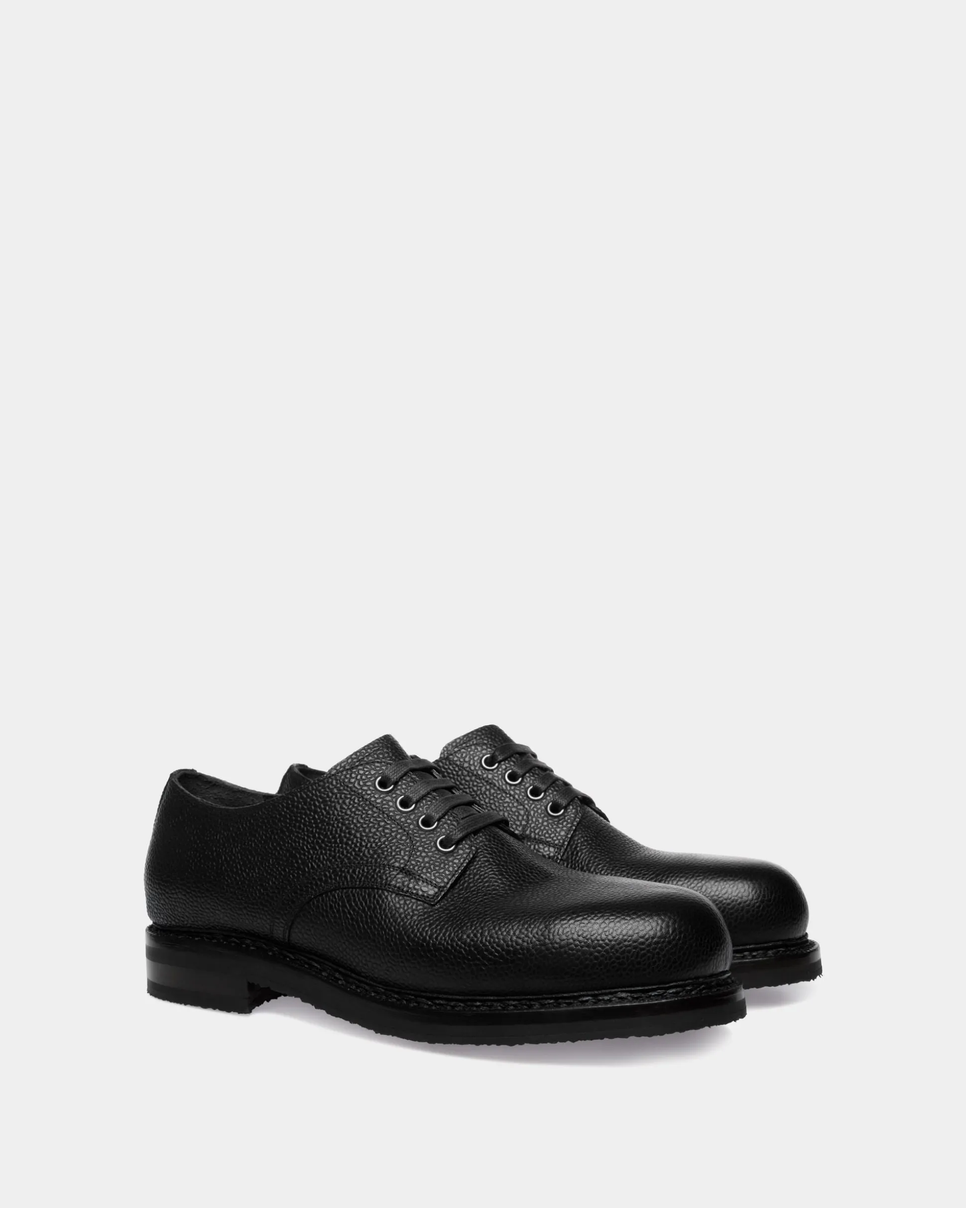 Norwelt Derby In Black Grained Leather