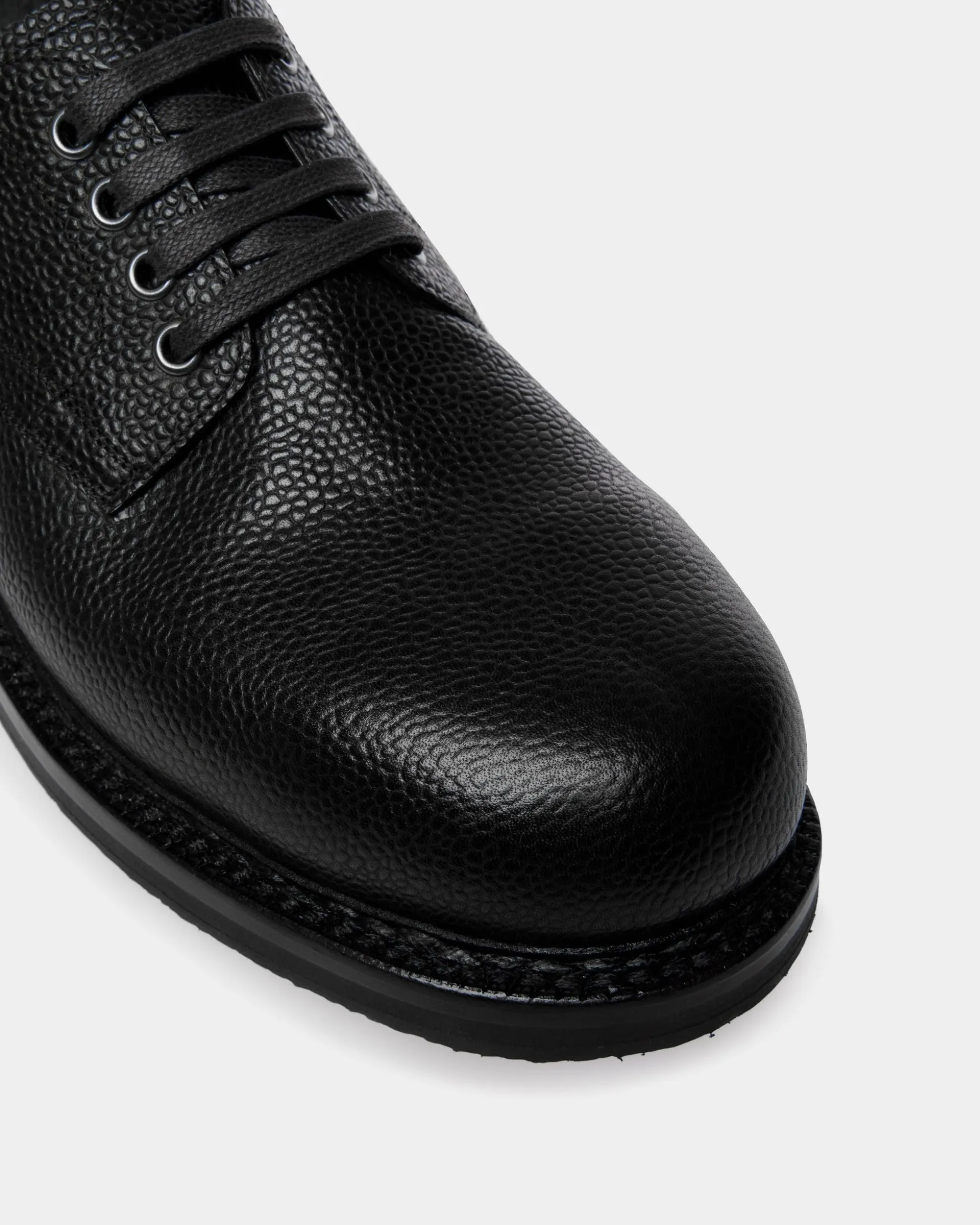 Norwelt Derby In Black Grained Leather