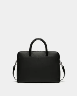 Oeden Briefcase in Black Leather
