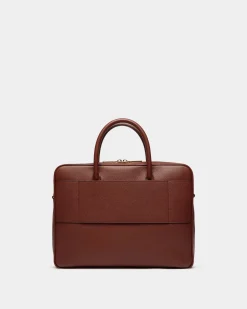 Oeden Briefcase in Brown Leather
