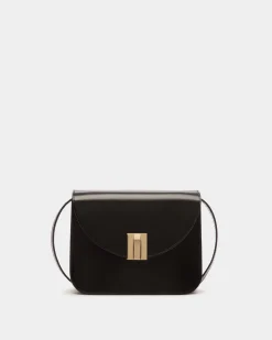 Ollam Crossbody Bag in Black Brushed Leather