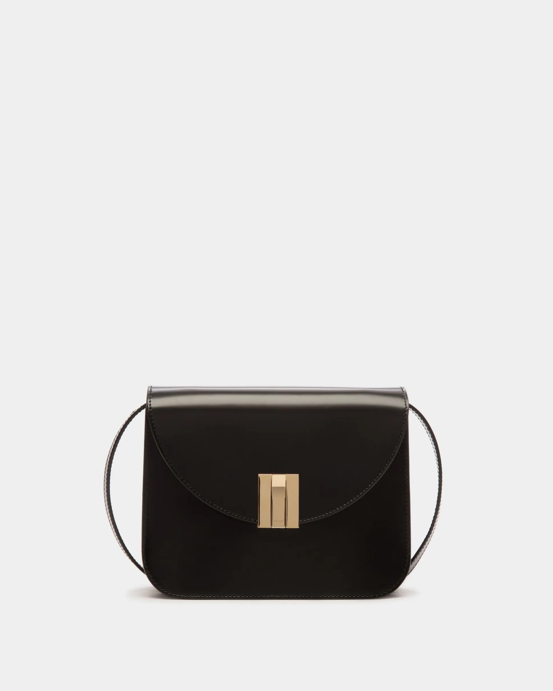 Ollam Crossbody Bag in Black Brushed Leather