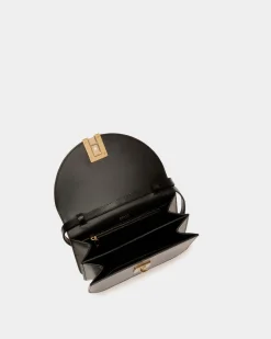 Ollam Crossbody Bag in Black Brushed Leather