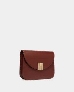 Ollam Crossbody Bag In Brown Leather