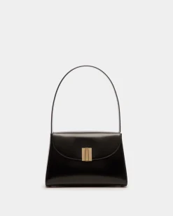 Ollam Shoulder Bag in Black Brushed Leather