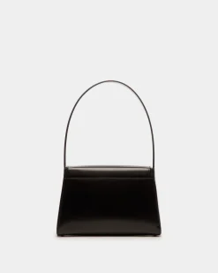Ollam Shoulder Bag in Black Brushed Leather