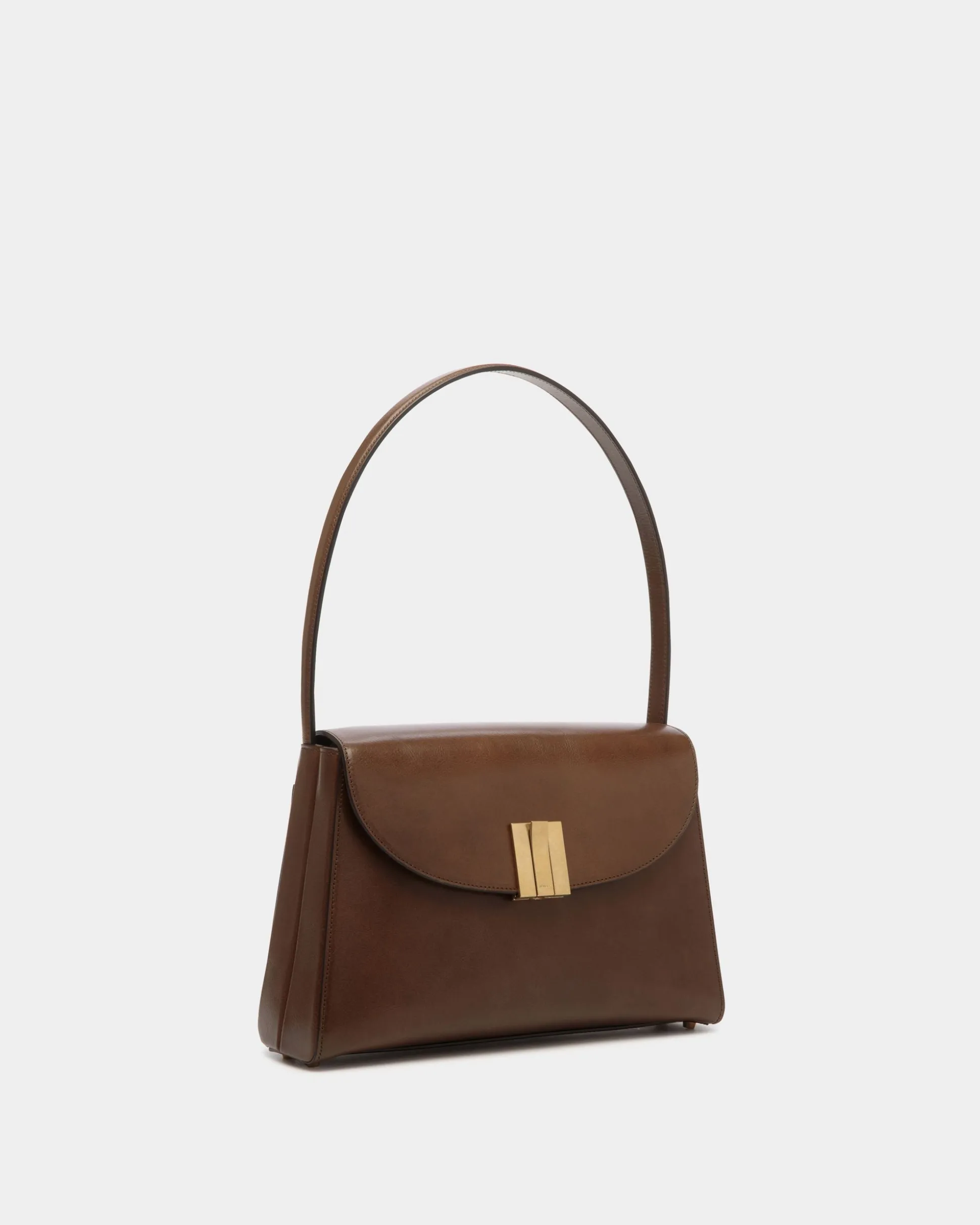 Ollam Shoulder Bag In Marron Glacé Leather