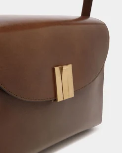 Ollam Shoulder Bag In Marron Glacé Leather