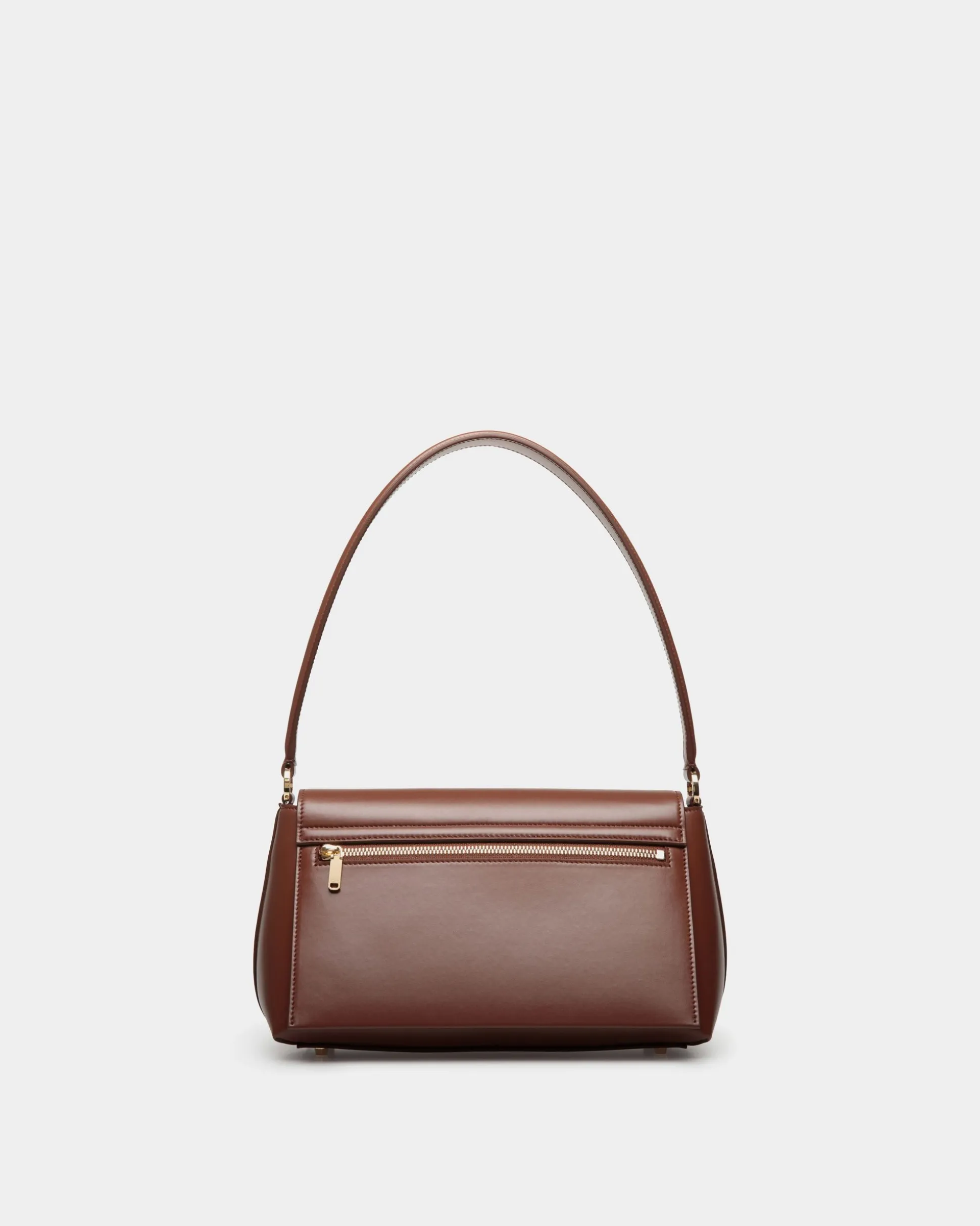 Ollam Small Top Handle Bag In Brown Leather