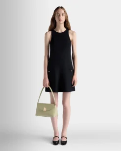 Ollam Small Top Handle Bag In Light Green Leather