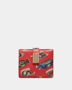 Ollam Wallet In Choco-Candy Print Leather