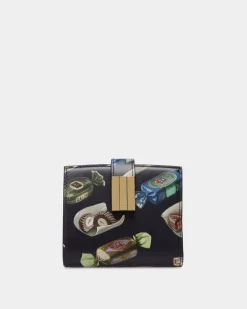 Ollam Wallet In Choco-Candy Print Leather