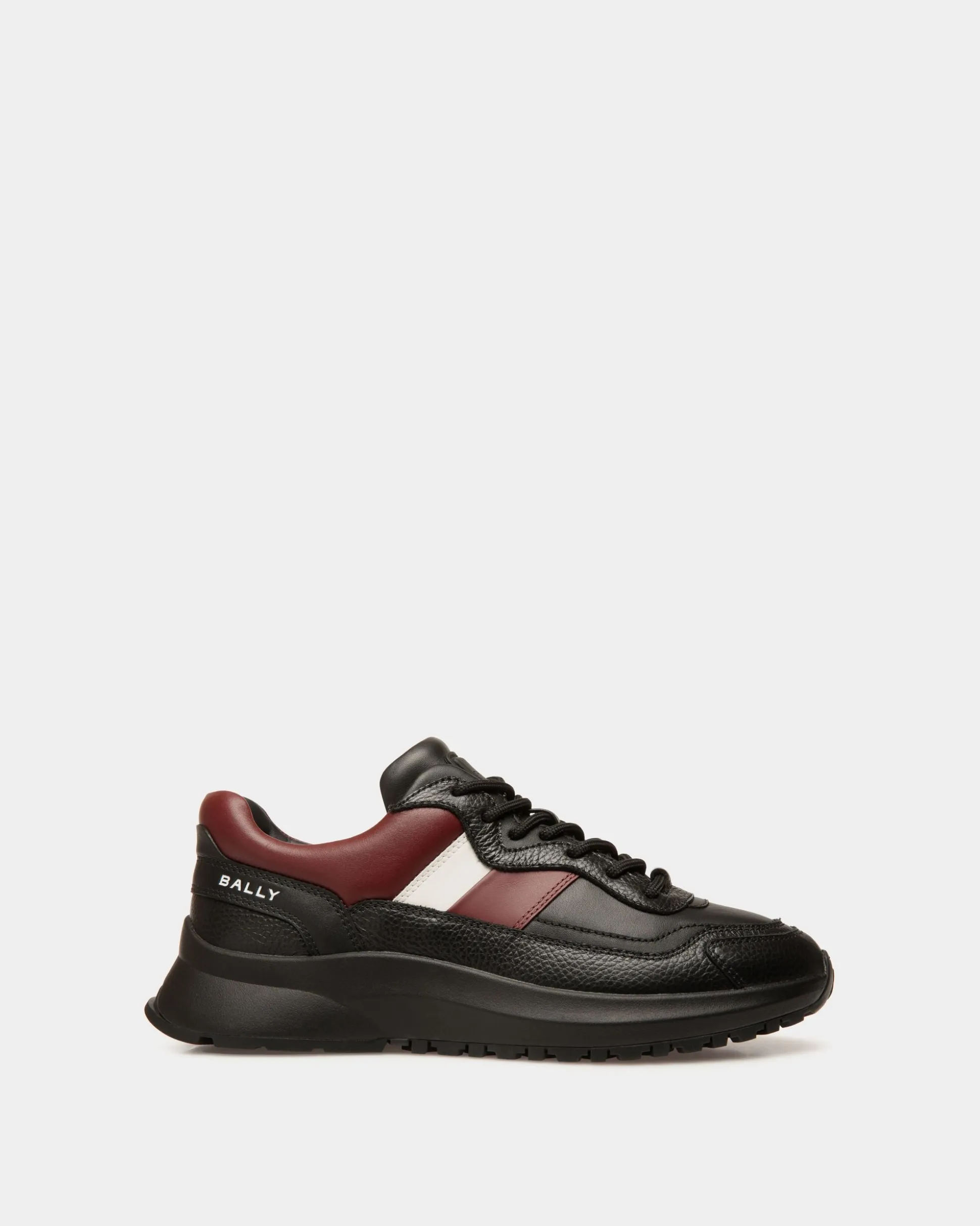 Outline Sneaker in Black And Heritage Red Leather