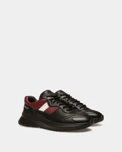 Outline Sneaker in Black And Heritage Red Leather