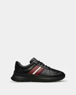 Outline Sneaker In Black Leather