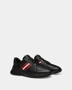 Outline Sneaker In Black Leather