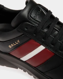 Outline Sneaker In Black Leather
