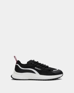 Outline Sneaker in Black Nylon