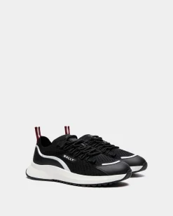 Outline Sneaker in Black Nylon
