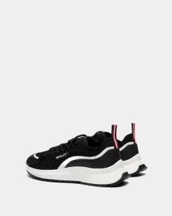 Outline Sneaker in Black Nylon