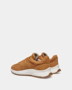 Outline Sneaker in Brown Nubuck Leather