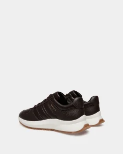 Outline Sneaker In Ebano Grained Leather