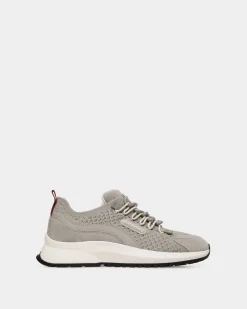 Outline Sneaker In Grey Knit Fabric