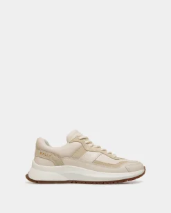 Outline Sneaker in Ivory and Champagne Leather