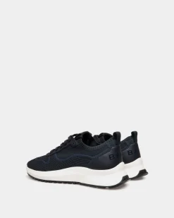 Outline Sneaker In Navy Blue Knit