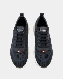 Outline Sneaker In Navy Blue Knit
