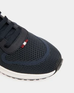 Outline Sneaker In Navy Blue Knit