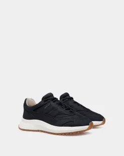 Outline Sneaker in Navy Blue Nubuck Leather